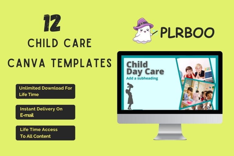 12 Child Care Canva Editable Templates