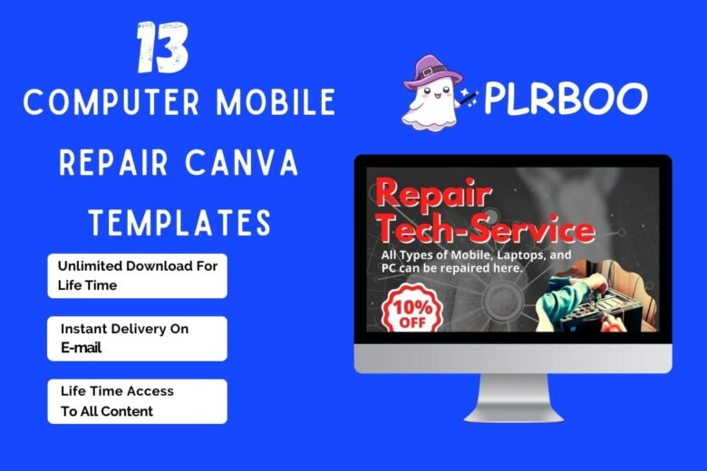 13 Computer And Mobile Repair Canva Templates